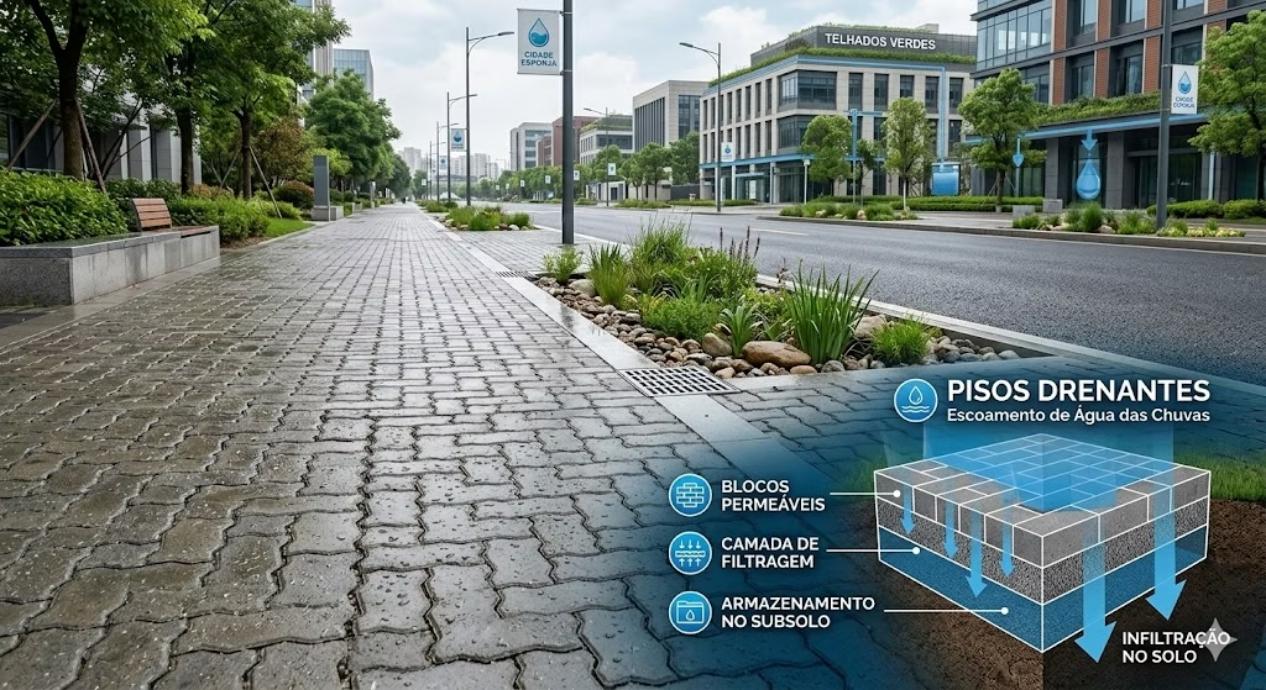 Paver Drenante — Cidade Esponja