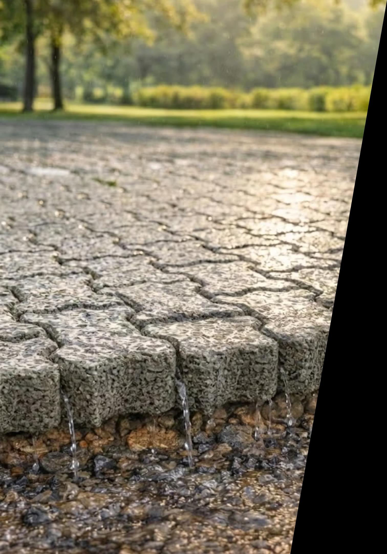 Paver Drenante em funcionamento